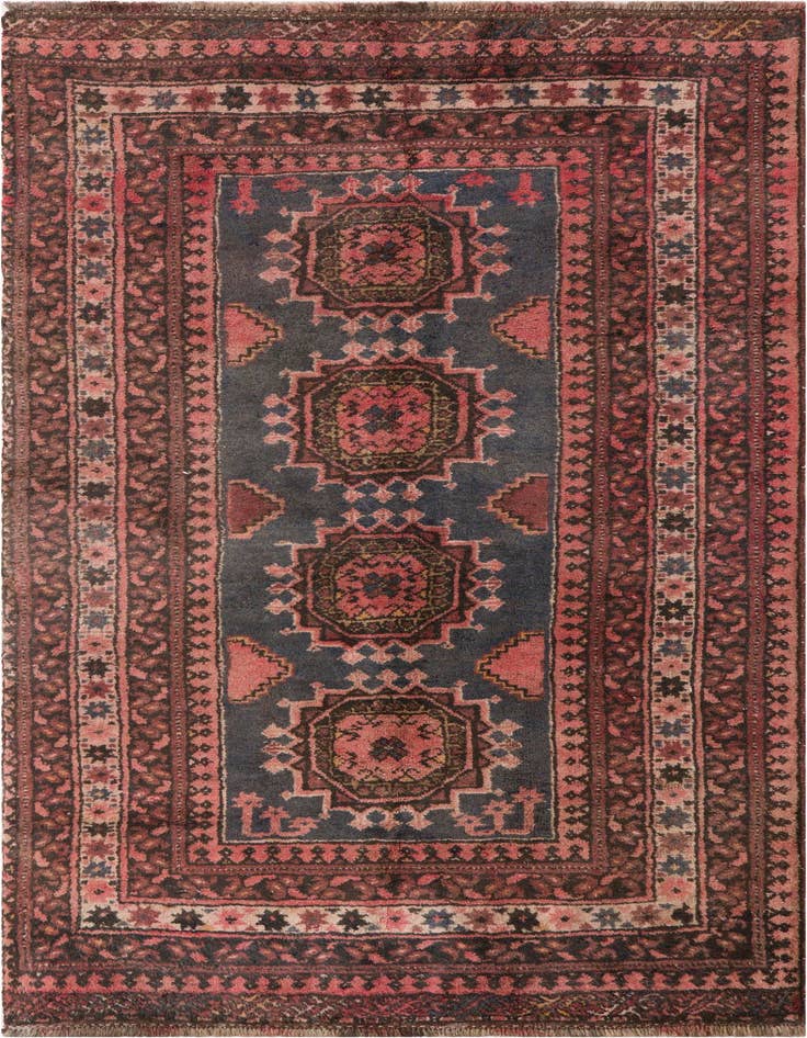 Detail image of 3' 3 x 5' 10 Hand Knotted Ultra Vintage Persian Wool Rug