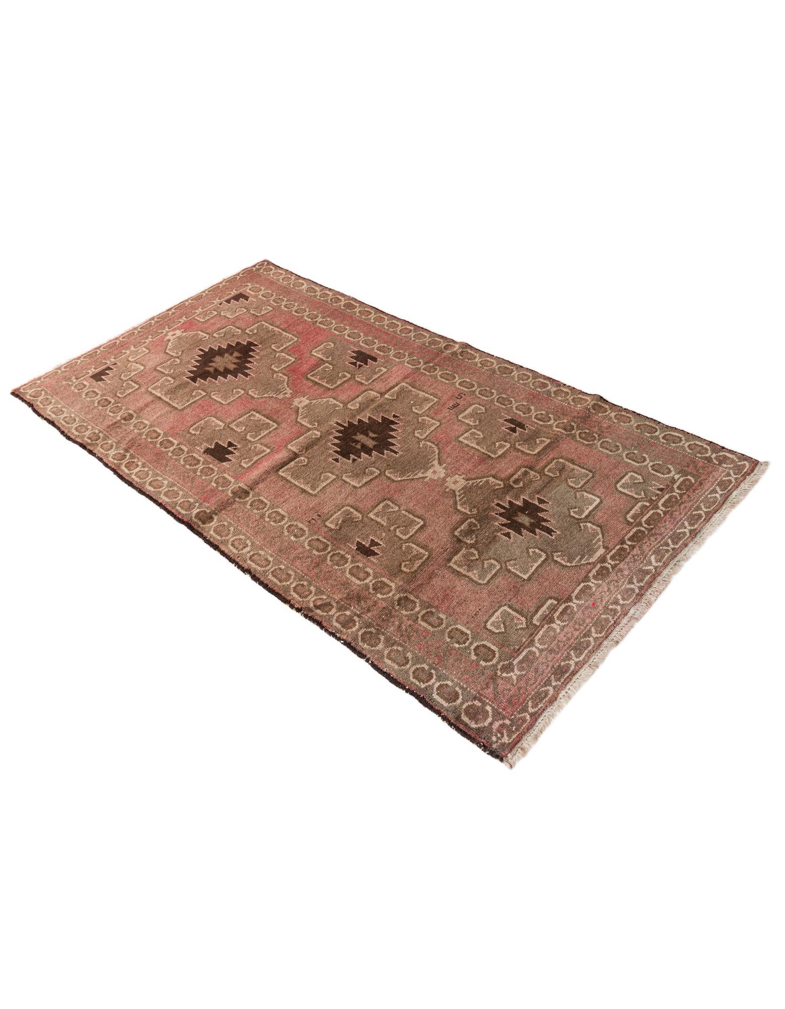3' 5 x 6' 7 Hand Knotted Ultra Vintage Persian Wool Rug