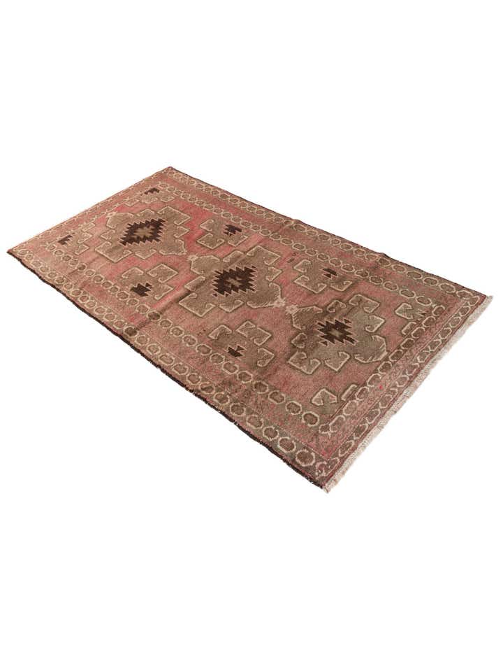 105cm x 200cm Handgeknoopt Ultra Vintage Perzisch Wol Vloerkleed