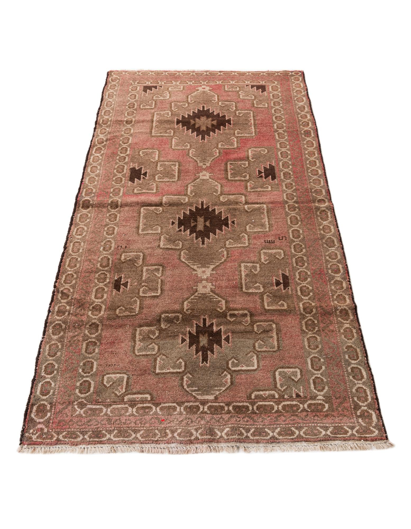 3' 5 x 6' 7 Hand Knotted Ultra Vintage Persian Wool Rug