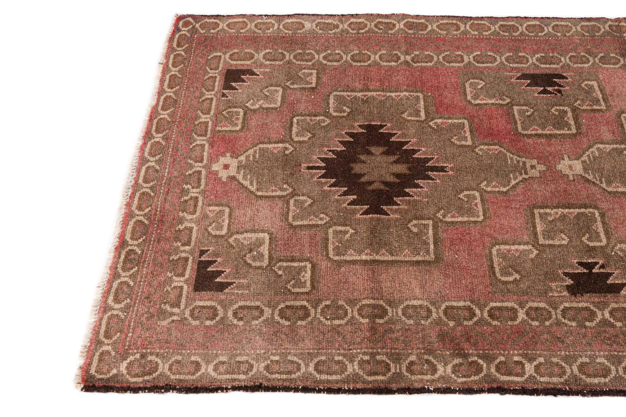 3' 5 x 6' 7 Hand Knotted Ultra Vintage Persian Wool Rug