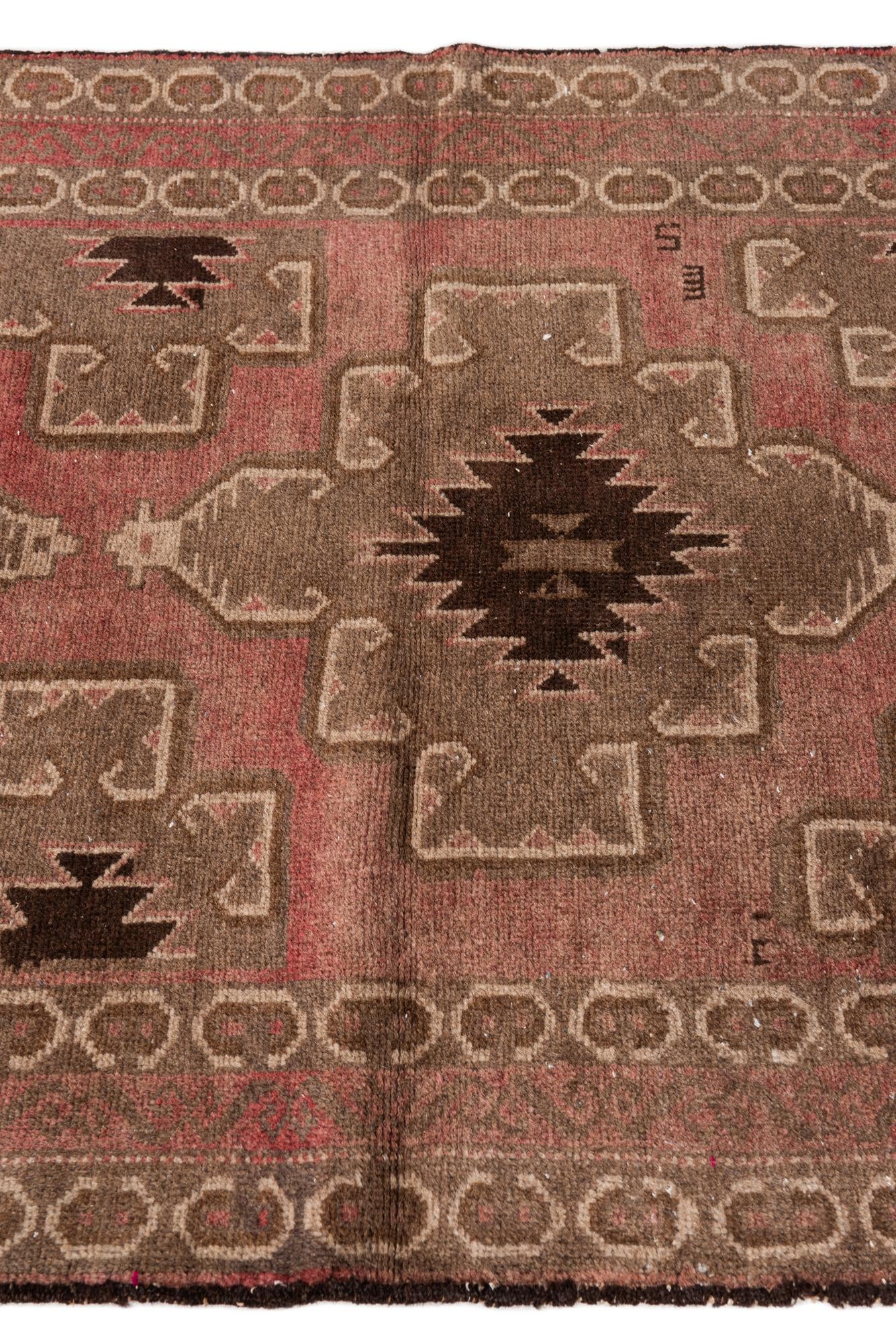 3' 5 x 6' 7 Hand Knotted Ultra Vintage Persian Wool Rug