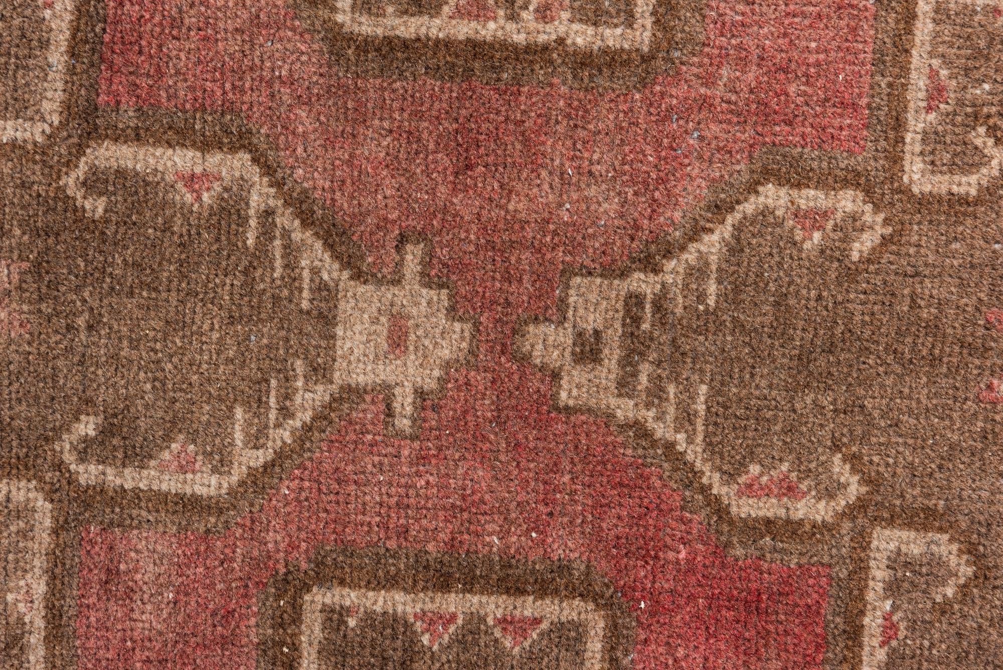 3' 5 x 6' 7 Hand Knotted Ultra Vintage Persian Wool Rug