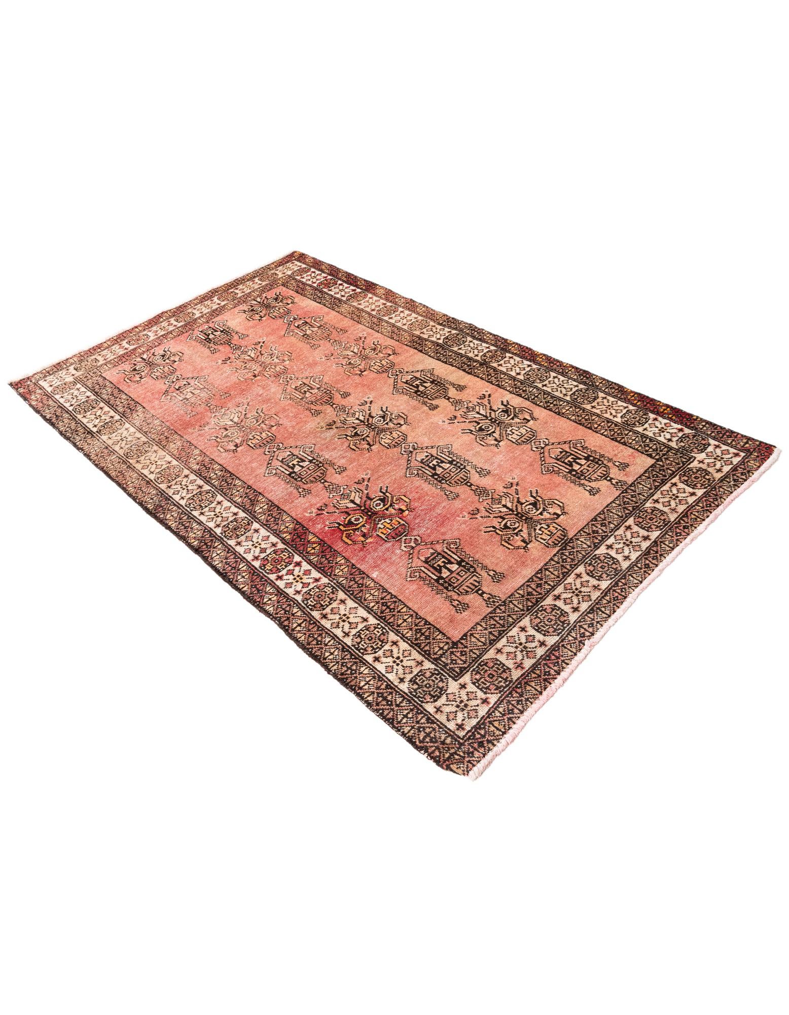 3' 10 x 6' 3 Hand Knotted Ultra Vintage Persian Wool Rug