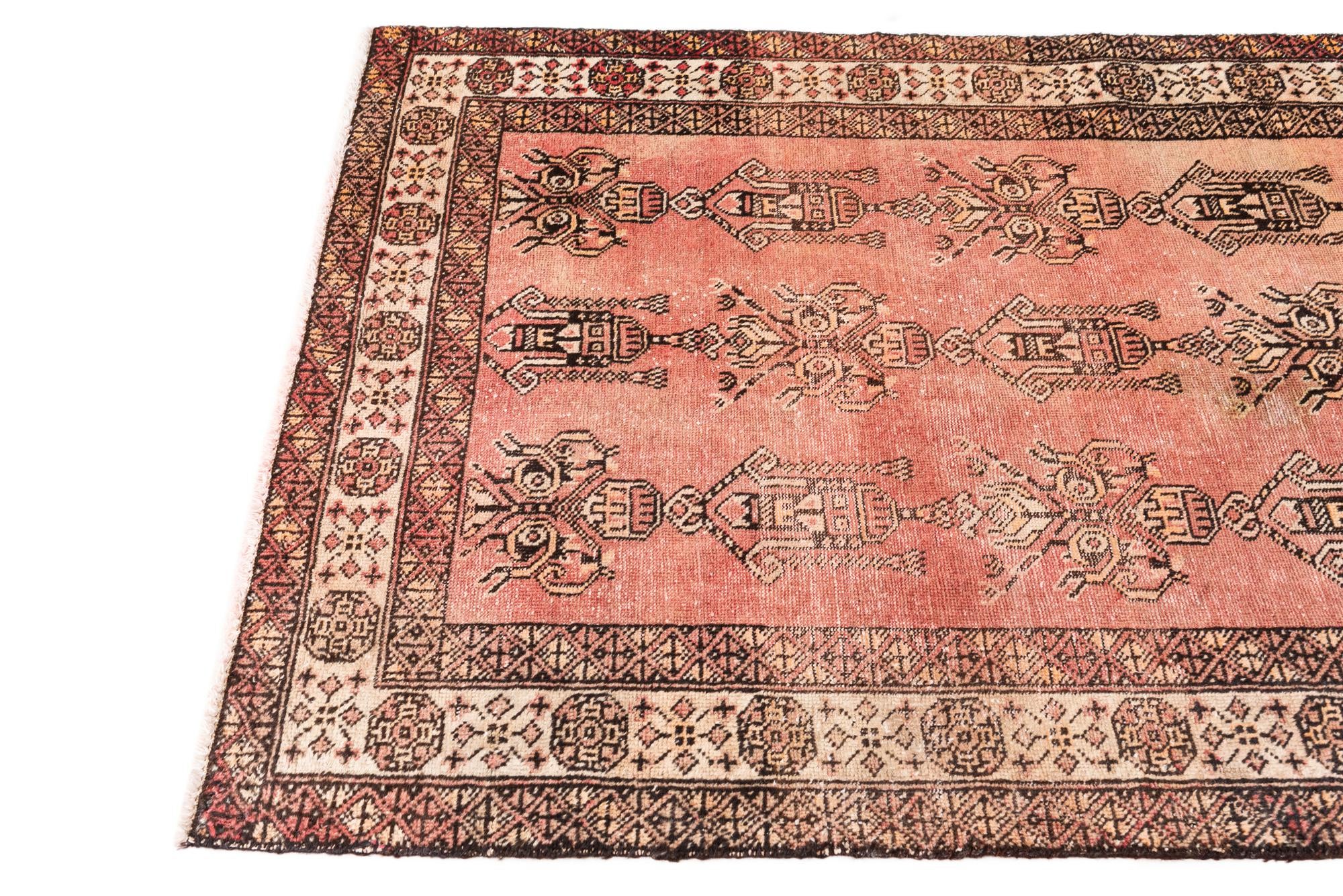 3' 10 x 6' 3 Hand Knotted Ultra Vintage Persian Wool Rug