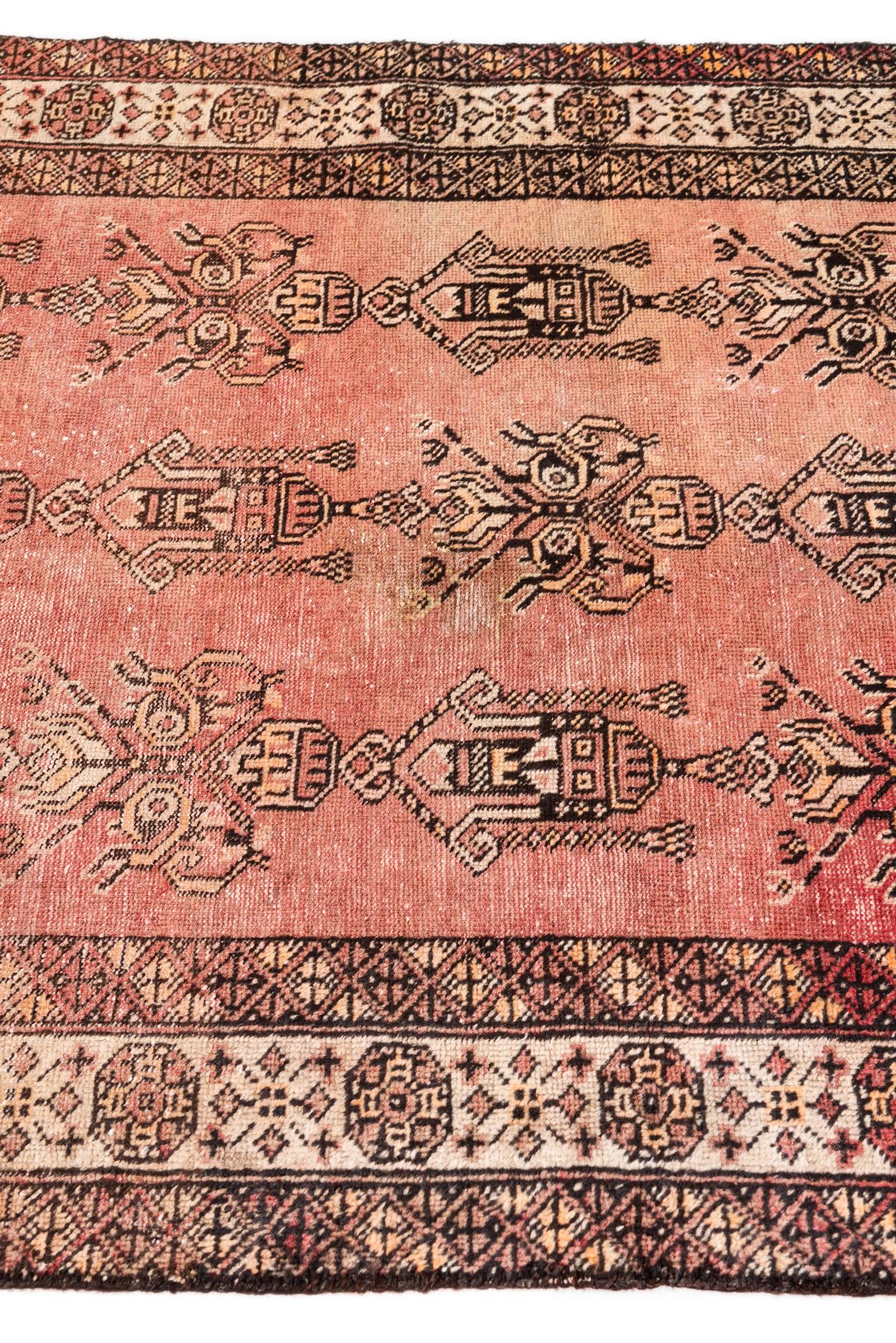 3' 10 x 6' 3 Hand Knotted Ultra Vintage Persian Wool Rug