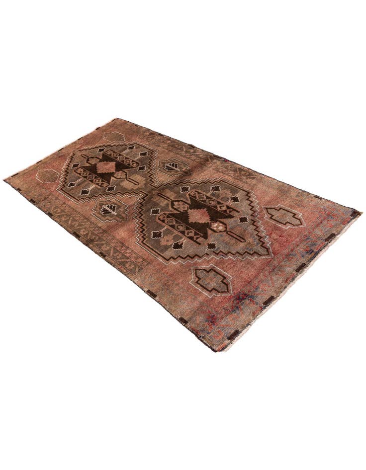 Detail image of 3' 6 x 6' 4 Hand Knotted Ultra Vintage Persian Wool Rug
