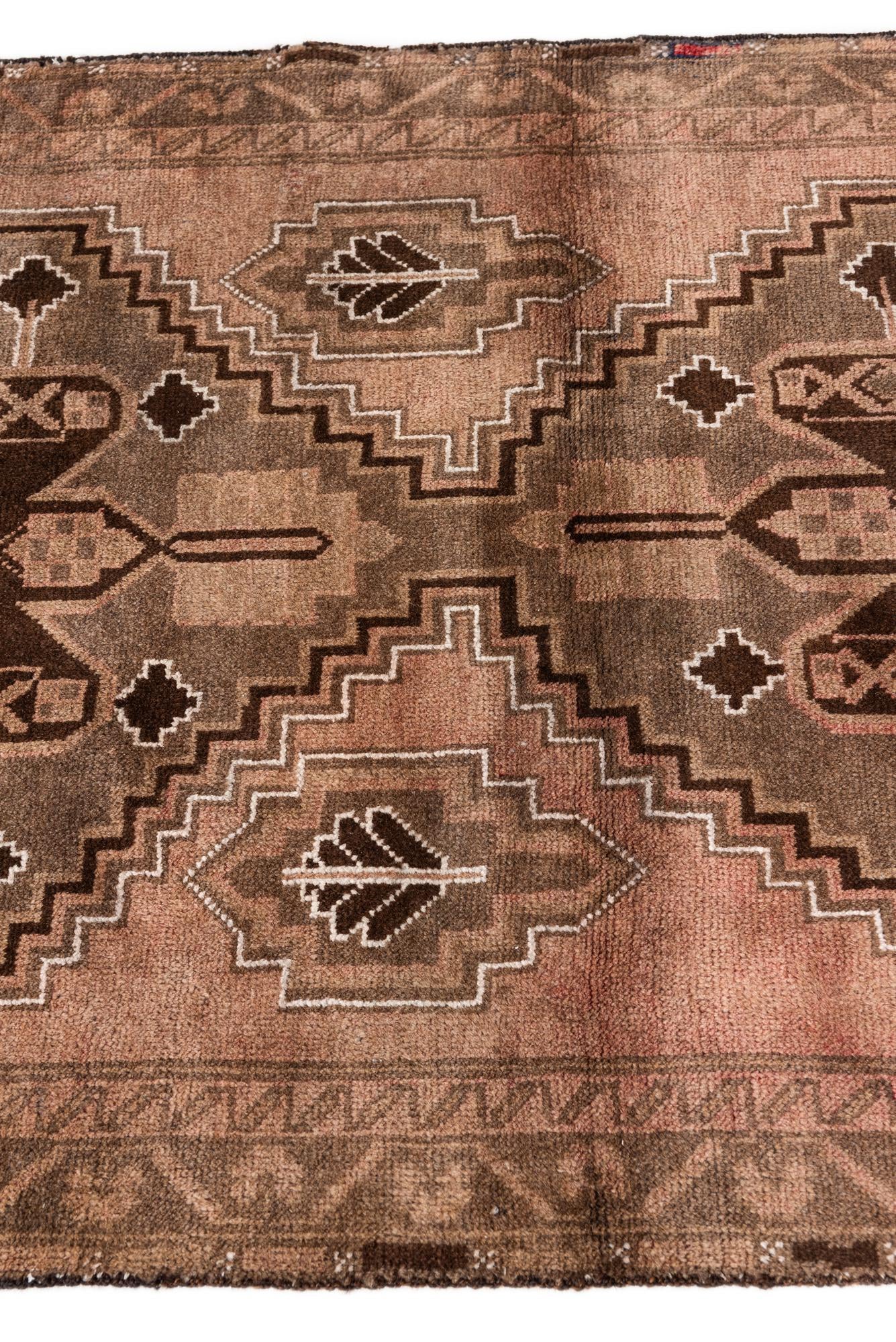 3' 6 x 6' 4 Hand Knotted Ultra Vintage Persian Wool Rug