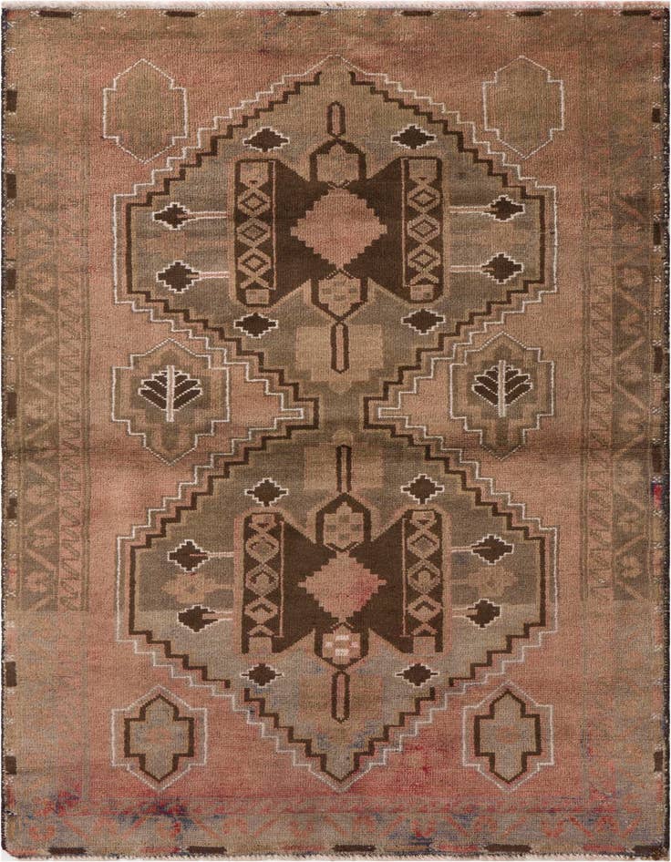 Detail image of 3' 6 x 6' 4 Hand Knotted Ultra Vintage Persian Wool Rug