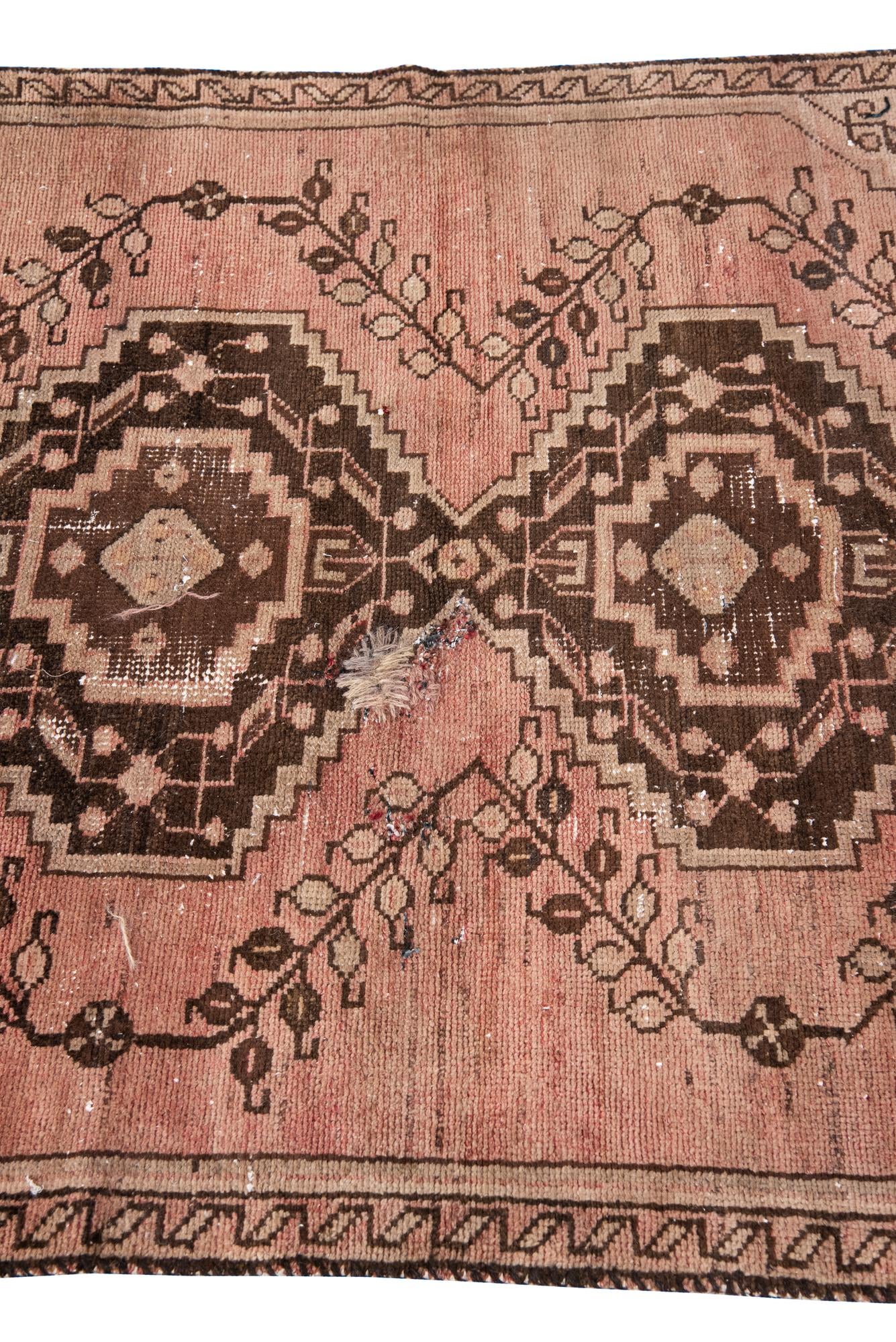 3' 4 x 4' 5 Hand Knotted Ultra Vintage Persian Wool Rug