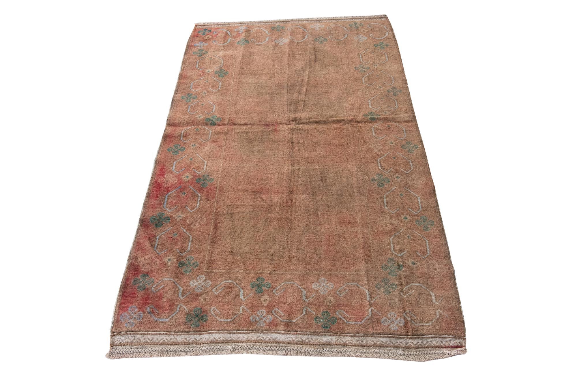 3' 7 x 6' 4 Hand Knotted Ultra Vintage Persian Wool Rug