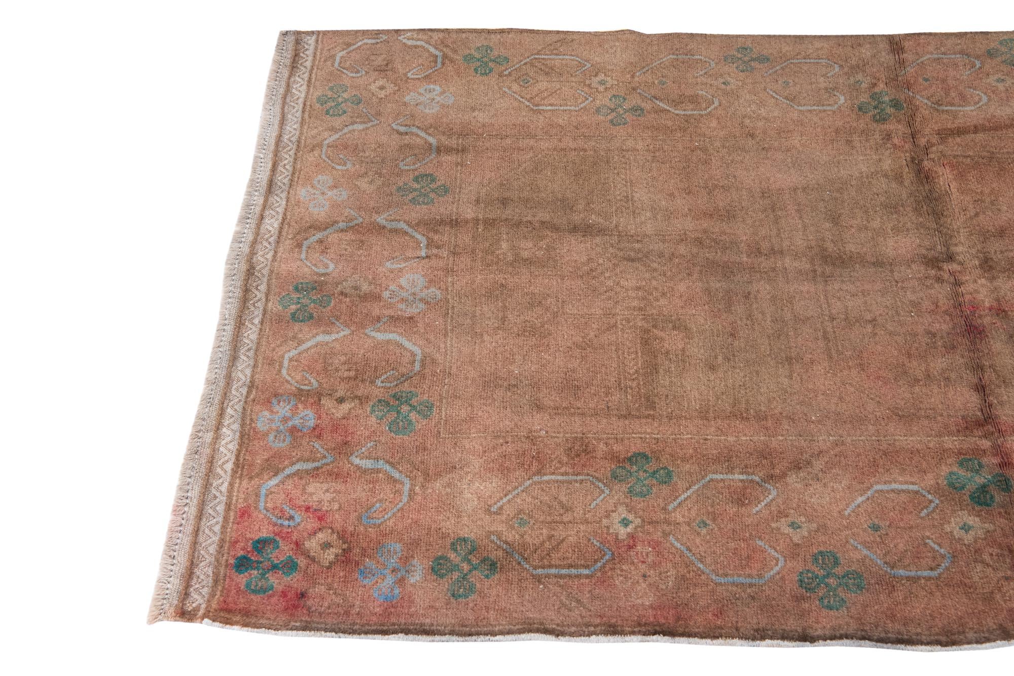 3' 7 x 6' 4 Hand Knotted Ultra Vintage Persian Wool Rug