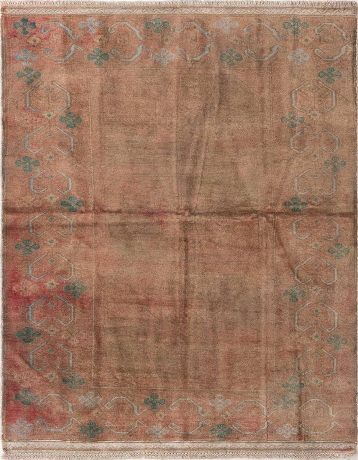 Detail image of 3' 7 x 6' 4 Hand Knotted Ultra Vintage Persian Wool Rug