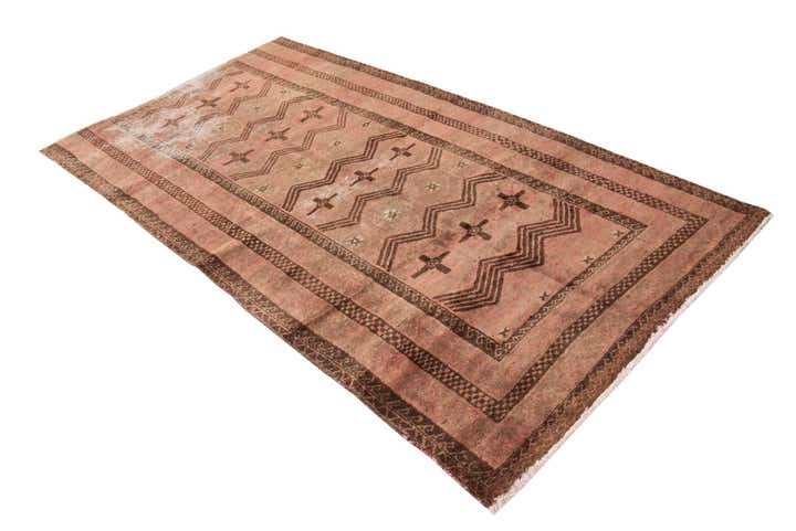 4' 3 x 7' 10 Hand Knotted Ultra Vintage Persian Wool Rug