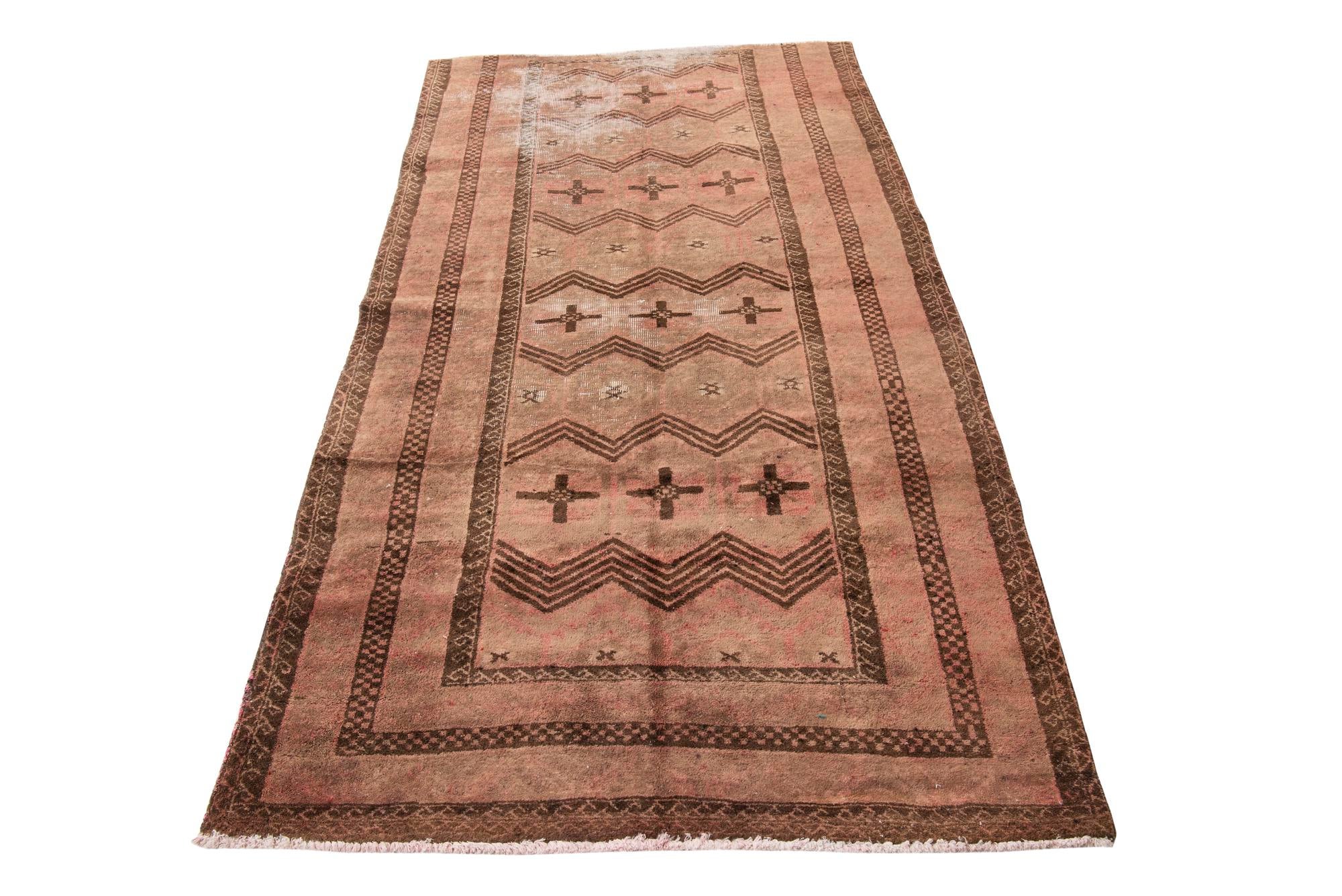 4' 3 x 7' 10 Hand Knotted Ultra Vintage Persian Wool Rug