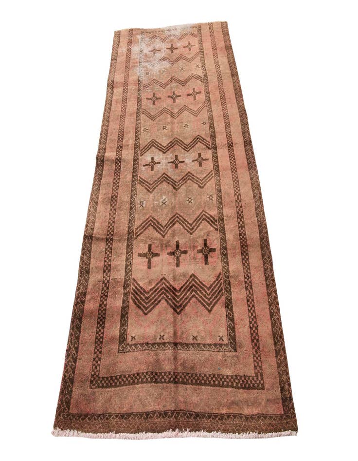 Detail image of 4' 3 x 7' 10  Hand Knotted Ultra Vintage Persian Wool Rug