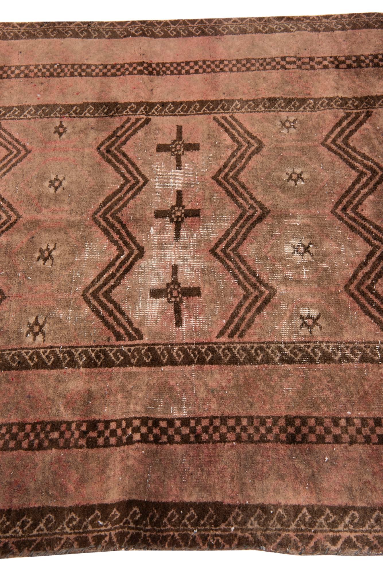 4' 3 x 7' 10 Hand Knotted Ultra Vintage Persian Wool Rug