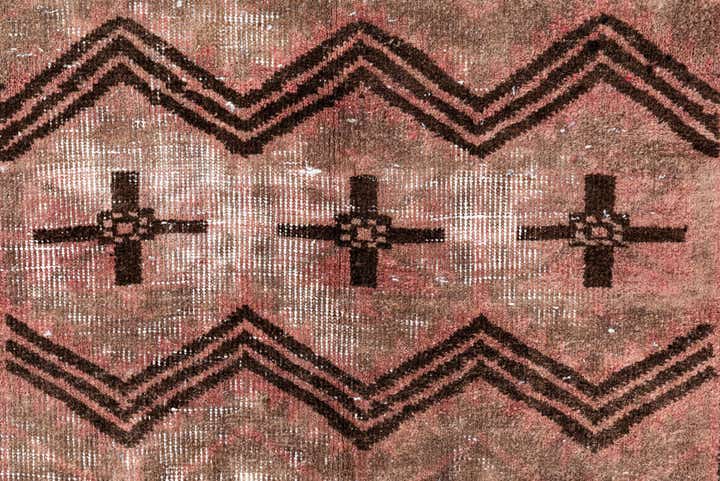 4' 3 x 7' 10 Hand Knotted Ultra Vintage Persian Wool Rug