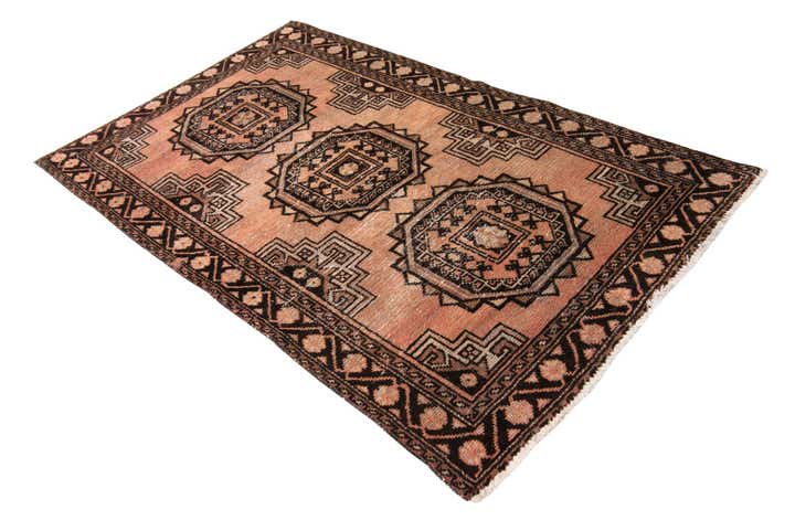 3' 10 x 6' 3 Hand Knotted Ultra Vintage Persian Wool Rug
