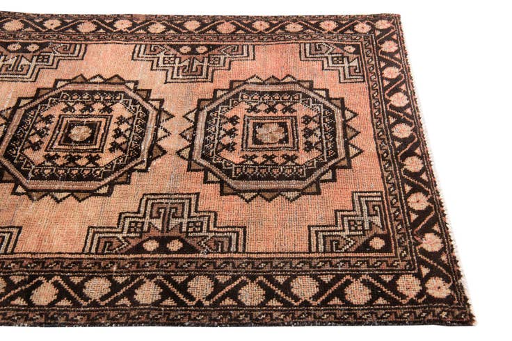 Detail image of 3' 10 x 6' 3 Hand Knotted Ultra Vintage Persian Wool Rug