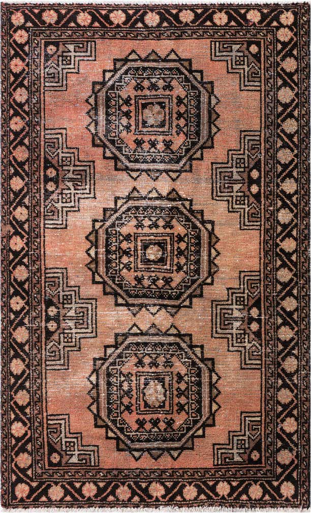 3' 10 x 6' 3 Hand Knotted Ultra Vintage Persian Wool Rug