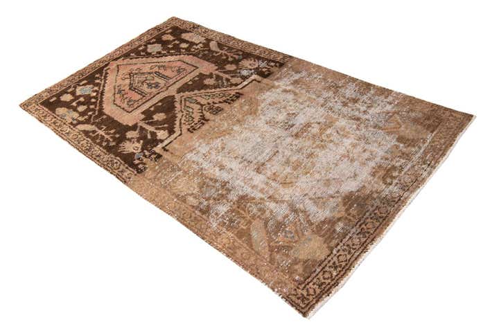 3' 7 x 6' 1 Hand Knotted Ultra Vintage Persian Wool Rug