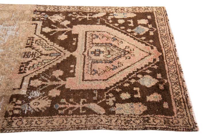 3' 7 x 6' 1 Hand Knotted Ultra Vintage Persian Wool Rug