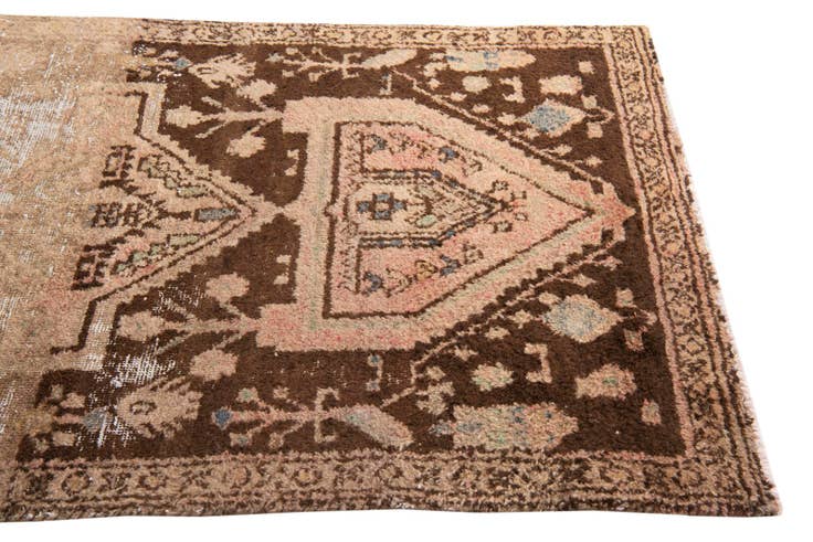 Detail image of 3' 7 x 6' 1 Hand Knotted Ultra Vintage Persian Wool Rug