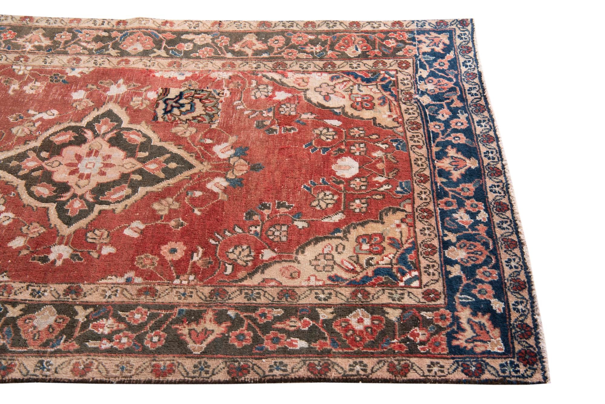 3' 10 x 6' 2 Hand Knotted Ultra Vintage Persian Wool Rug