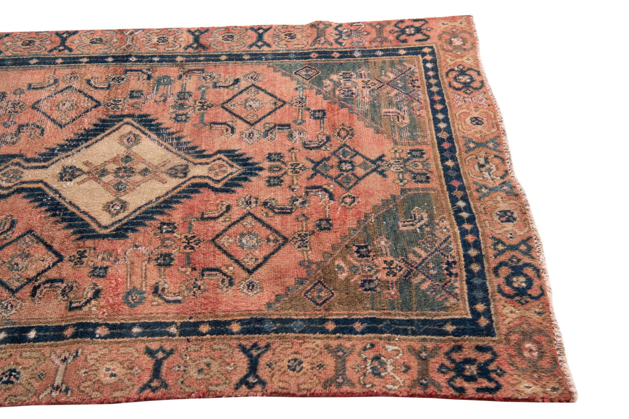 4' 2 x 6' 1 Hand Knotted Ultra Vintage Persian Wool Rug