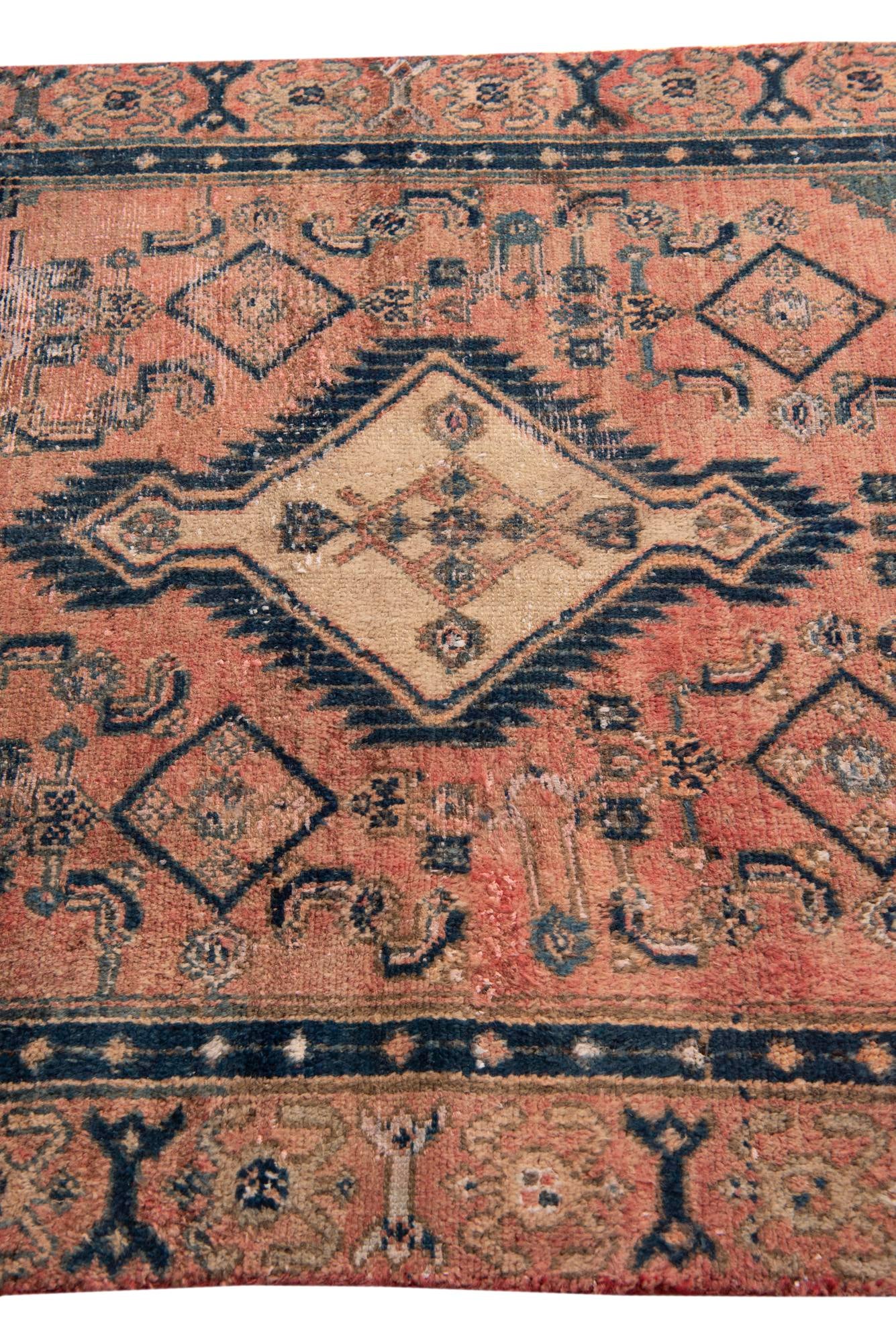 4' 2 x 6' 1 Hand Knotted Ultra Vintage Persian Wool Rug
