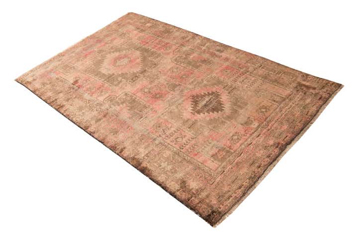 3' 9 x 6' 3 Hand Knotted Ultra Vintage Persian Wool Rug