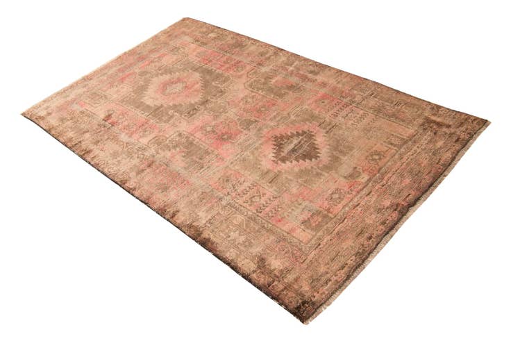 Detail image of 3' 9 x 6' 3 Hand Knotted Ultra Vintage Persian Wool Rug
