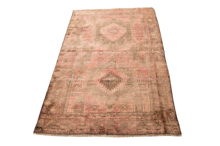 Detail image of 3' 9 x 6' 3 Hand Knotted Ultra Vintage Persian Wool Rug