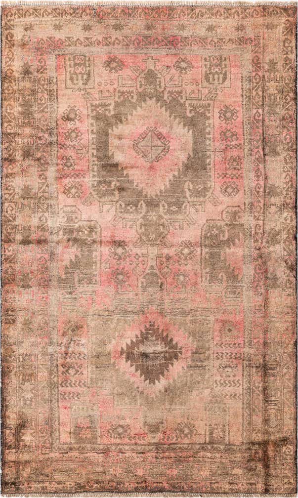 3' 9 x 6' 3 Hand Knotted Ultra Vintage Persian Wool Rug