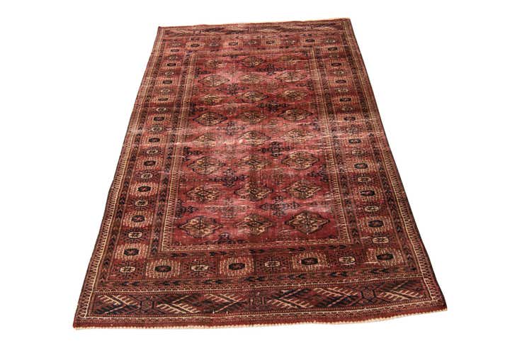 3' 10 x 6' 2 Hand Knotted Ultra Vintage Persian Wool Rug