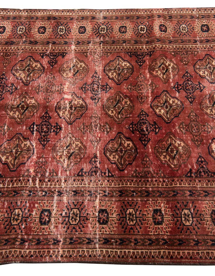 Detail image of 3' 10 x 6' 2  Hand Knotted Ultra Vintage Persian Wool Rug