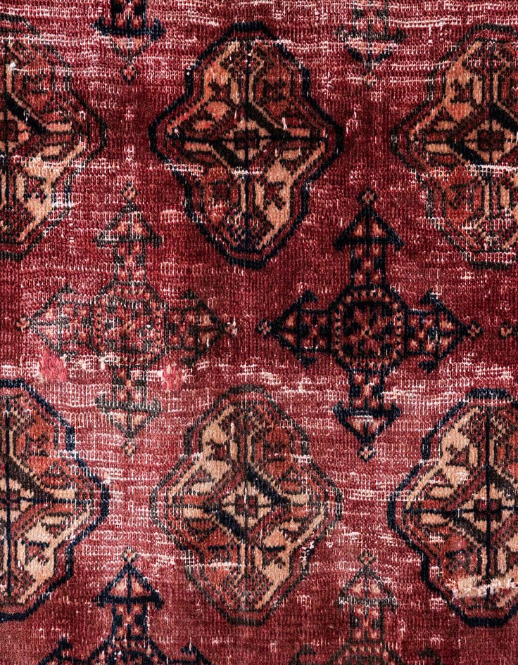 Detail image of 3' 10 x 6' 2  Hand Knotted Ultra Vintage Persian Wool Rug