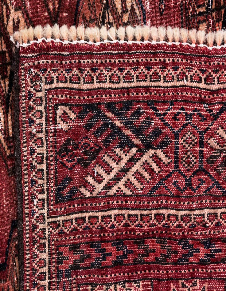Detail image of 3' 10 x 6' 2  Hand Knotted Ultra Vintage Persian Wool Rug