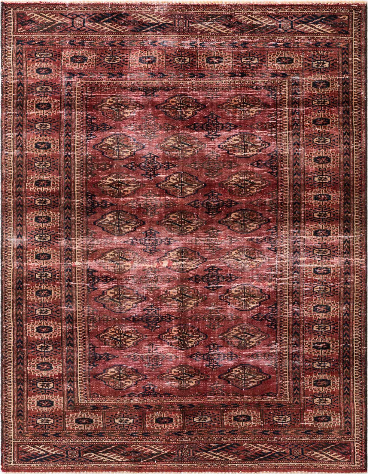 Primary image 3' 10 x 6' 2  Hand Knotted Ultra Vintage Persian Wool Rug