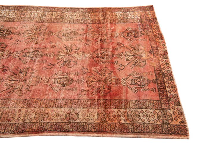 Detail image of 4' 2 x 6' Hand Knotted Ultra Vintage Persian Wool Rug