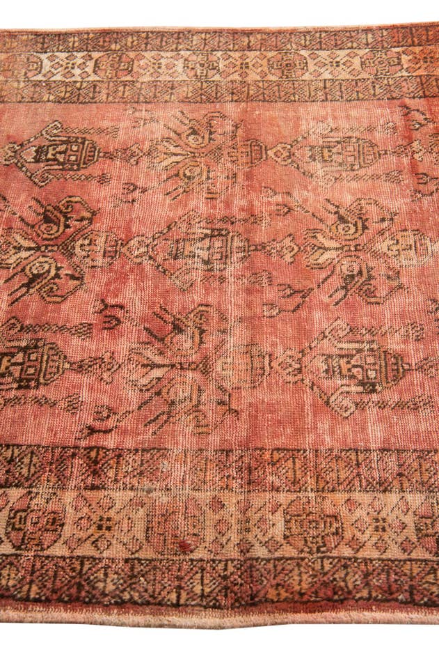 Detail image of 4' 2 x 6' Hand Knotted Ultra Vintage Persian Wool Rug