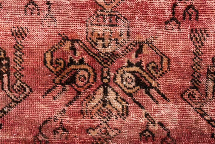 4' 2 x 6' Hand Knotted Ultra Vintage Persian Wool Rug