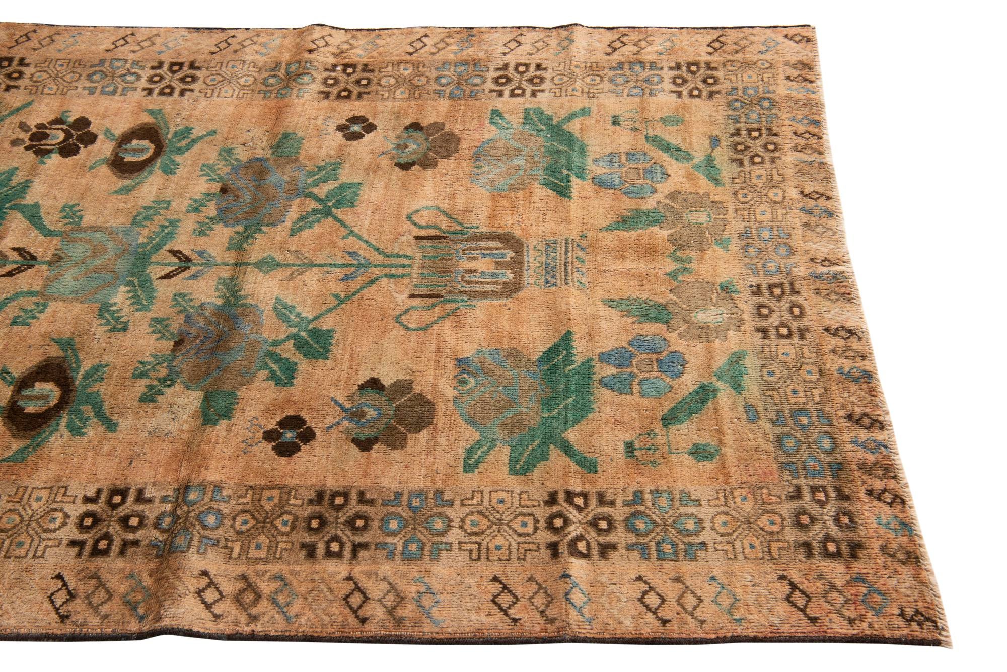 4' x 6' 2 Hand Knotted Ultra Vintage Persian Wool Rug