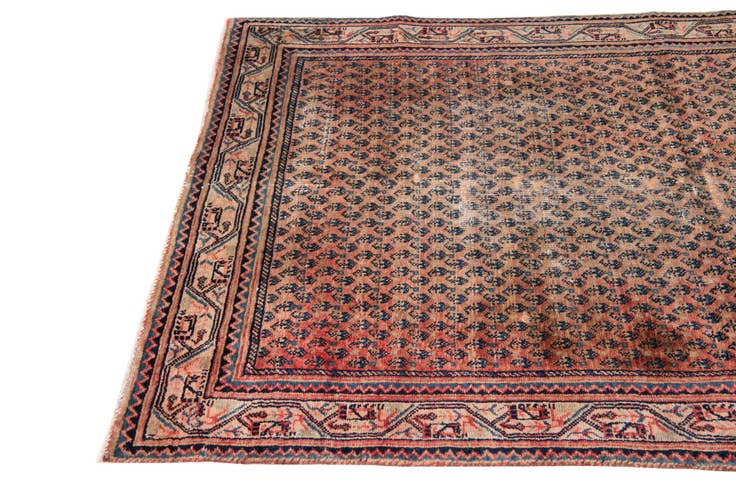 Detail image of 4' 3 x 6' 8 Hand Knotted Ultra Vintage Persian Wool Rug