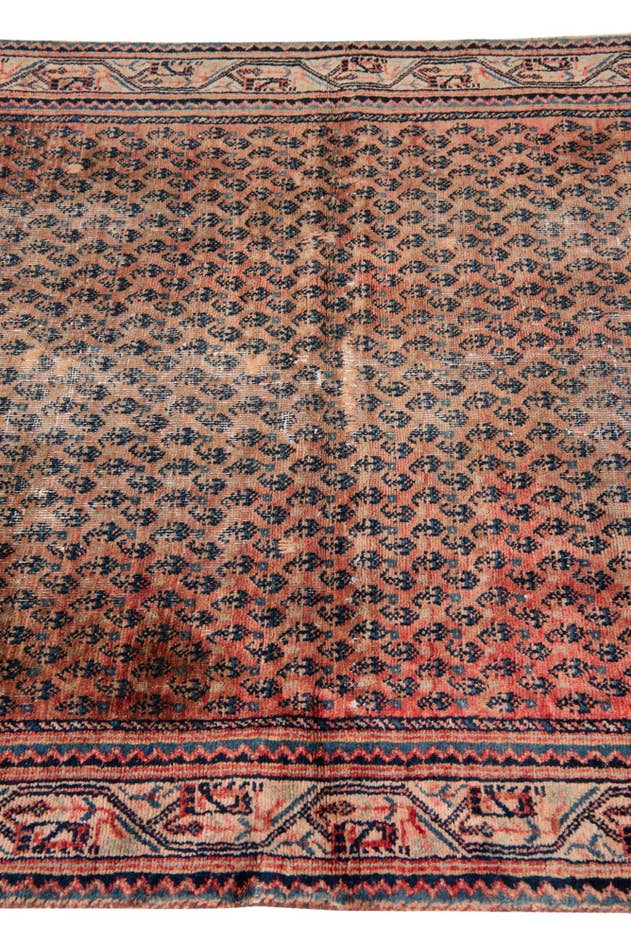 Detail image of 4' 3 x 6' 8 Hand Knotted Ultra Vintage Persian Wool Rug