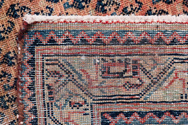 4' 3 x 6' 8 Hand Knotted Ultra Vintage Persian Wool Rug