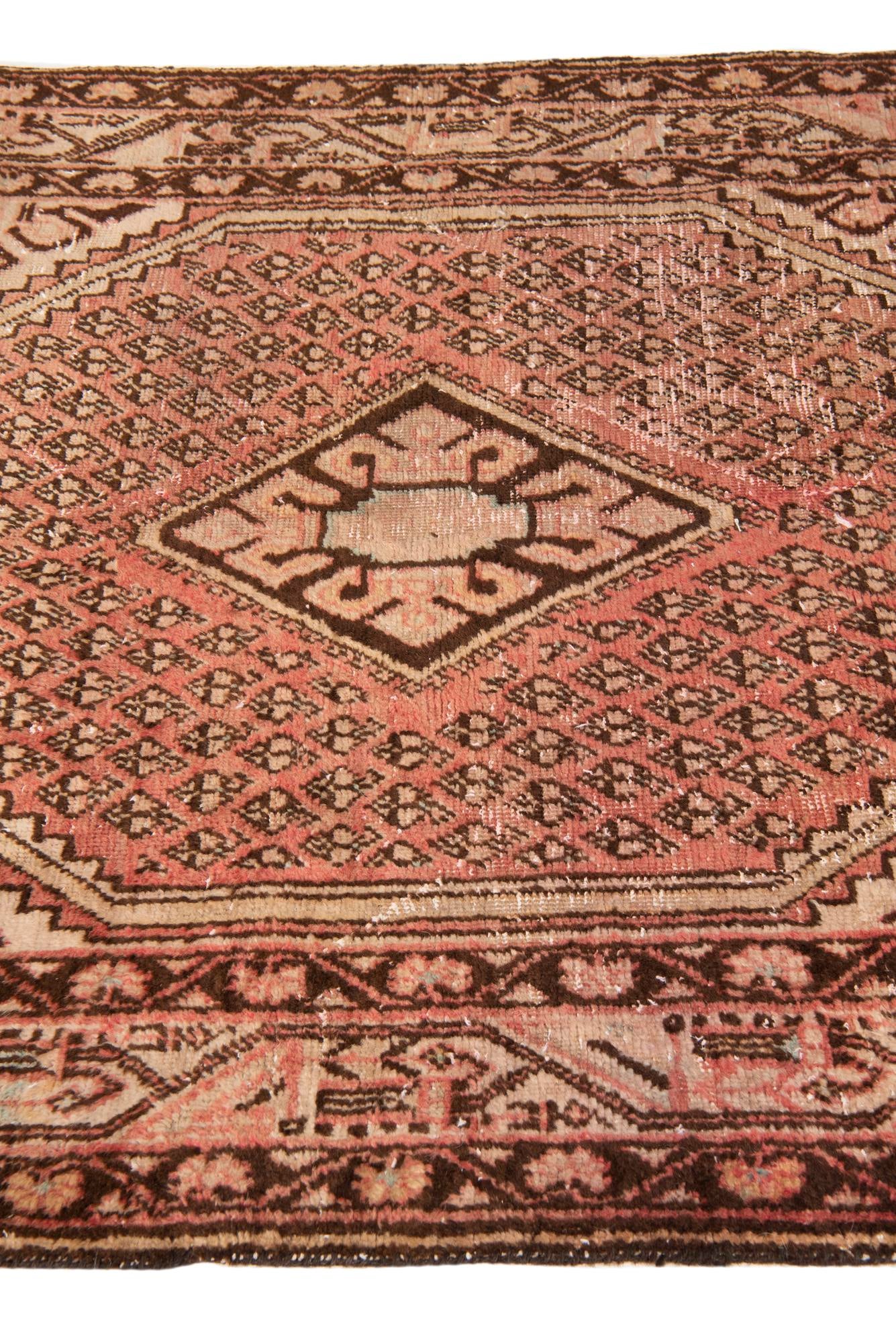 4' 2 x 7' Hand Knotted Ultra Vintage Persian Wool Rug