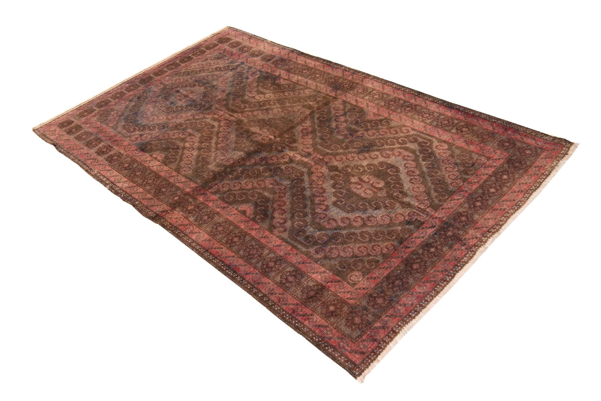 3' 10 x 6' 3 Hand Knotted Ultra Vintage Persian Wool Rug