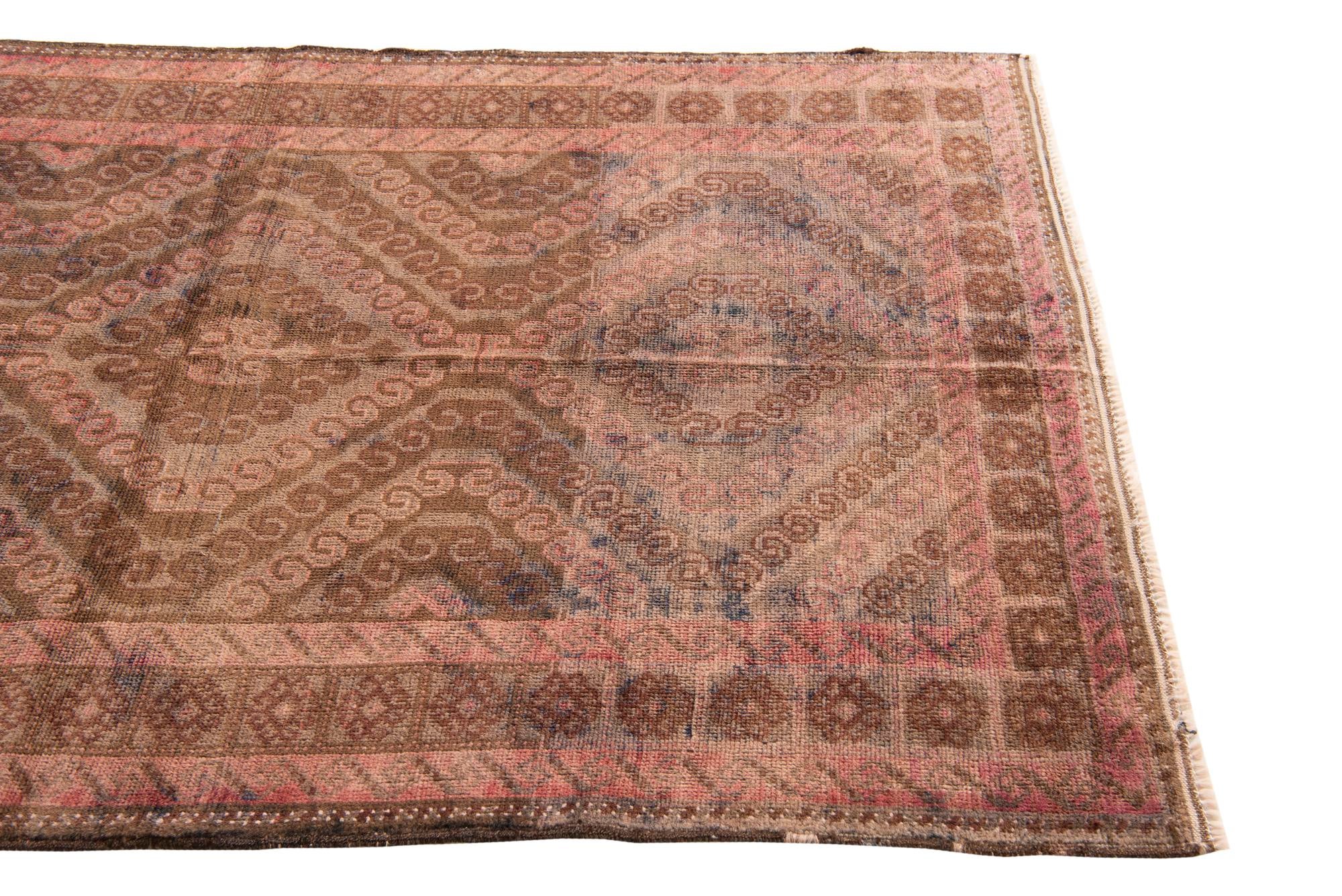 3' 10 x 6' 3 Hand Knotted Ultra Vintage Persian Wool Rug